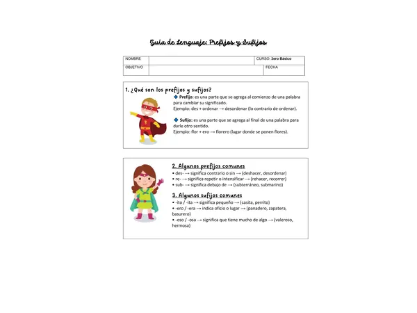 Prefijos y sufijos
