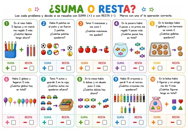 ¿SUMAMOS O RESTAMOS? ¡RESOLVAMOS PROBLEMAS!