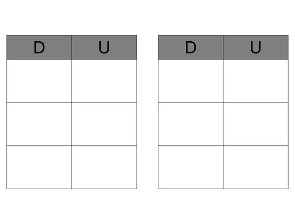 Tabla de valor posicional unidad y decena.