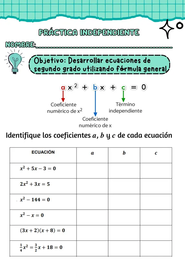 ECUACIONES DE SEGUNDO GRADO