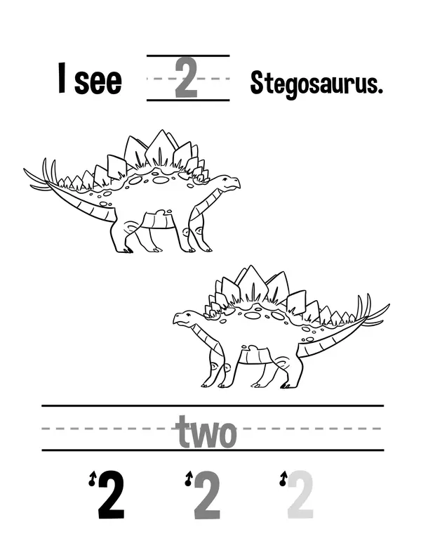 Learn to write numbers with dinosaurs pdf - Aprende a escribir números con dinosaurios
