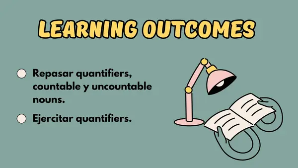 Countable & Uncountable Nouns (Sustantivos Contable & No Contables)
