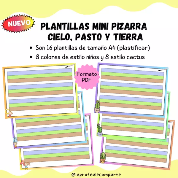 Mini pizarra Cielo, pasto y tierra