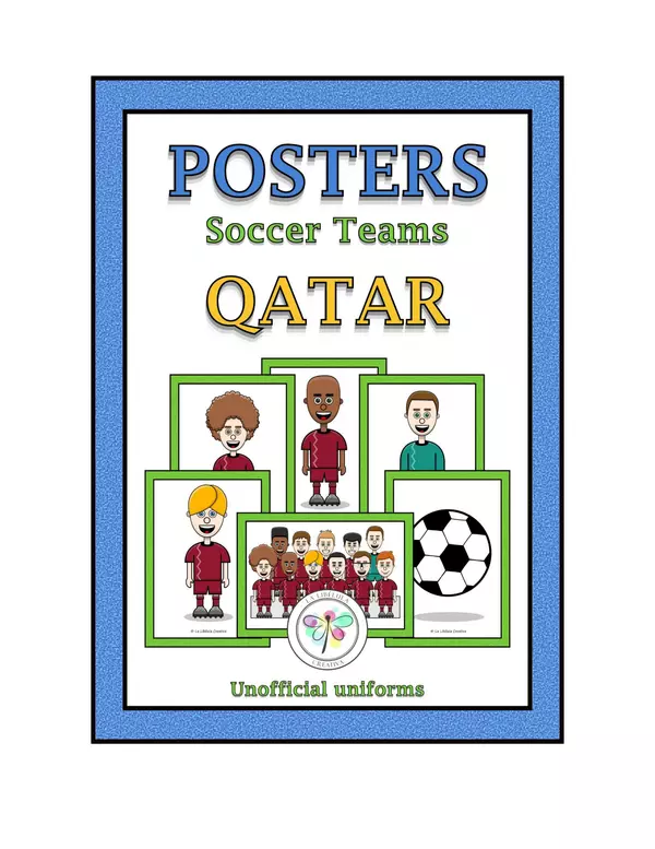 Posters Soccer Teams Color And Black ahd White Qatar