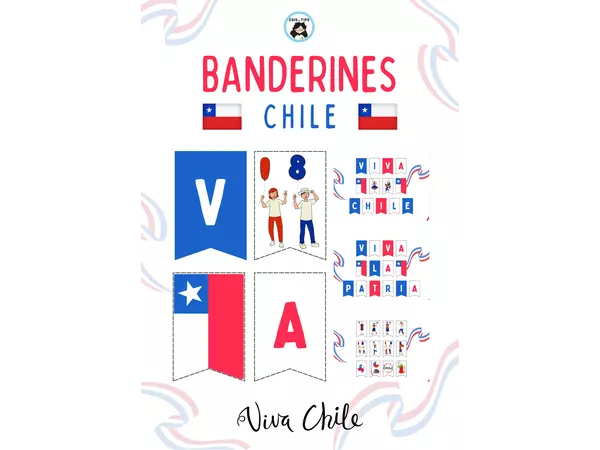 BANDERINES FIESTAS PATRIAS - CHILE