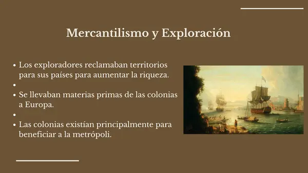 Mercantilismo y viajes de exploración