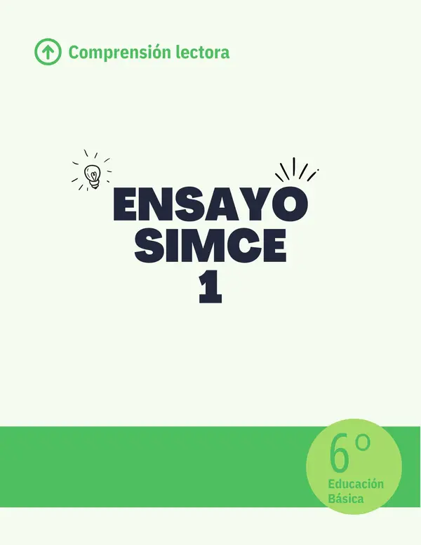 Ensayo SIMCE - Lenguaje 6to básico N° 1