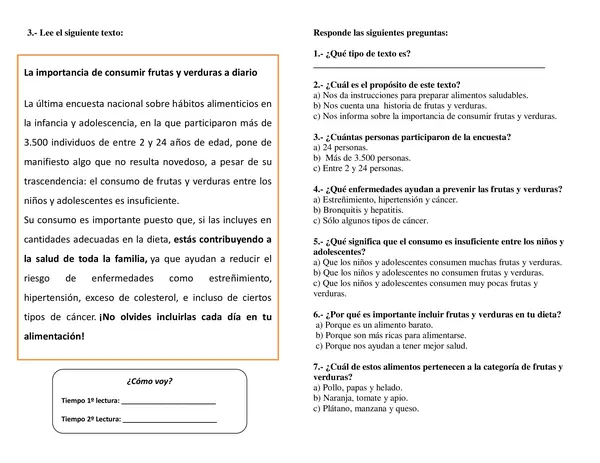 Fichas comprensión lectora 2° básico n° 2