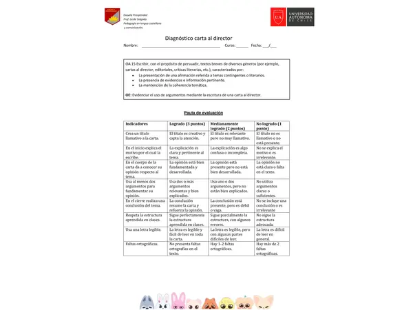 Evaluacion Carta al director