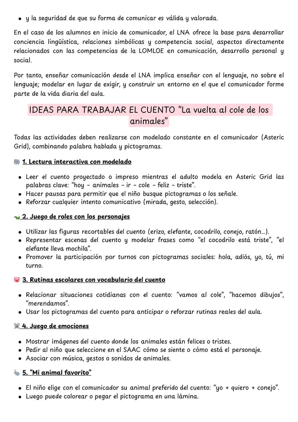 Colección: BoxCAA . Comunico con SAAC: " los animales vuelven al cole"