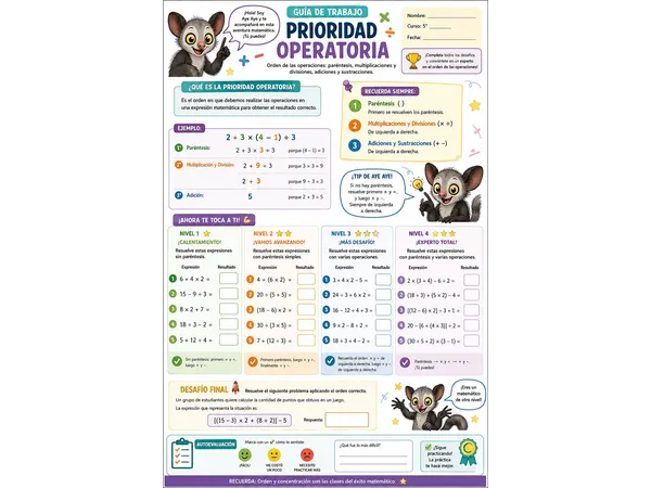 prioridad de operaciones