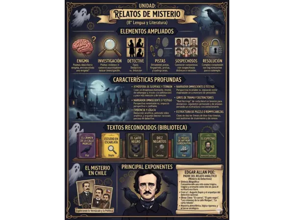 SÍNTESIS RELATOS DE MISTERIO 8°