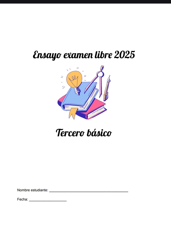 Ensayo 2025 3ro básico exámenes libres 