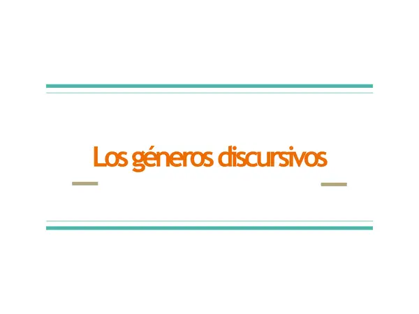 Géneros discursivos – Presentación PPT basada en Mijaíl Bajtín-Editable