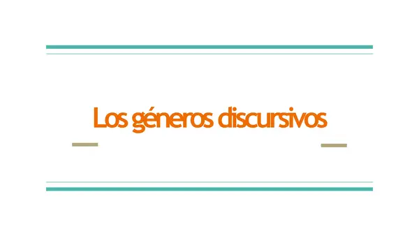 Géneros discursivos – Presentación PPT basada en Mijaíl Bajtín-Editable