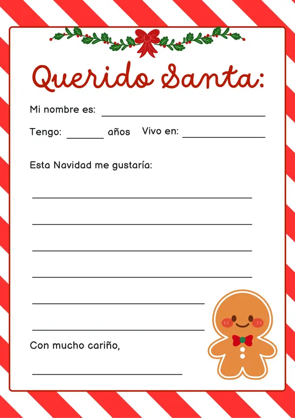 Carta Santa Claus/Viejito Pascuero