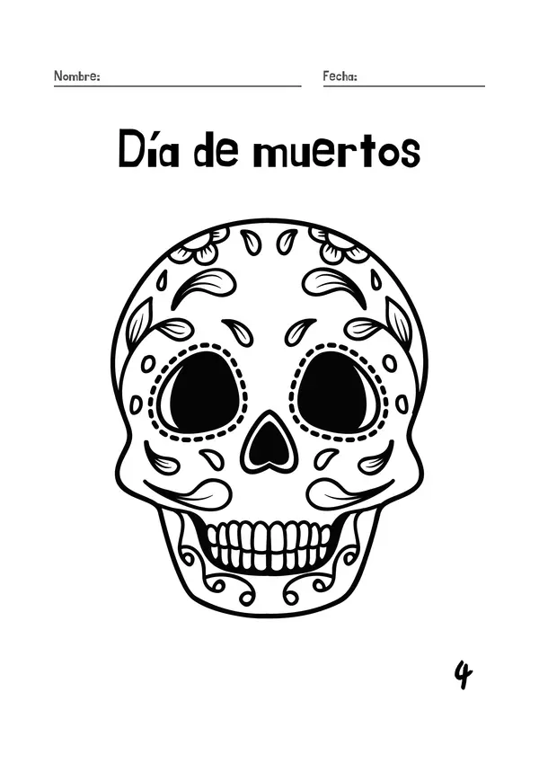 Libro para colorear Día de los Muertos