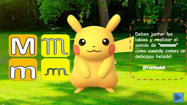 Fonema M con Pikachu 