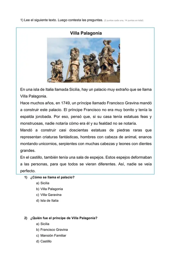 Prueba de plan lector "Una bolsa de patatas fritas en la Polinesia"