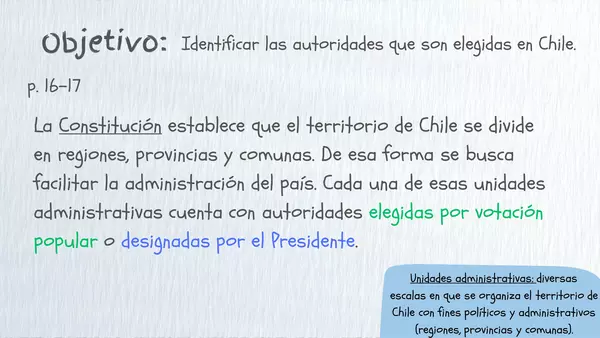 Autoridades elegidas en Chile