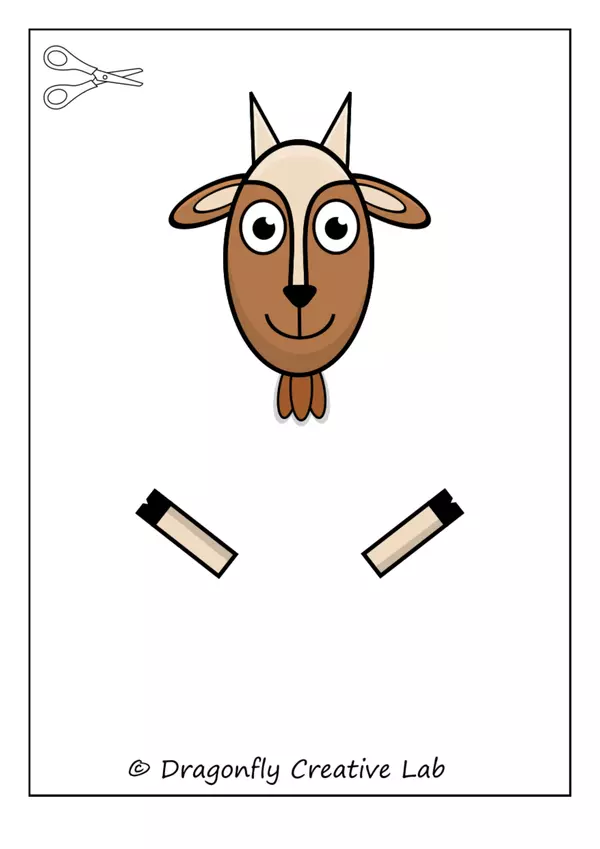 Build a Farm's Crafts Goat Color Cut out Puzzle Animals Barn