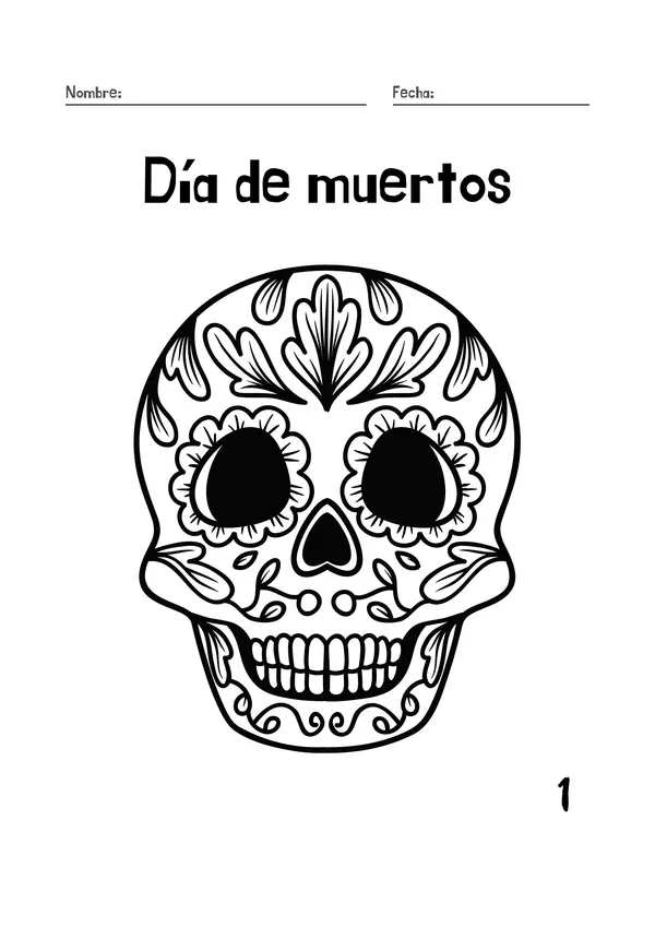 Libro para colorear Día de los Muertos