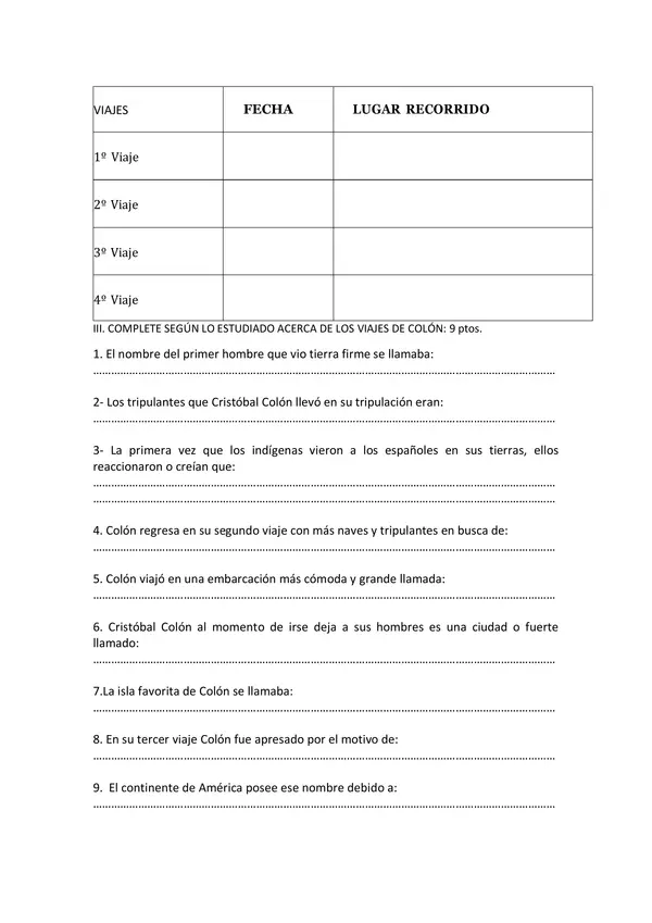 Prueba de Historia 5 básico