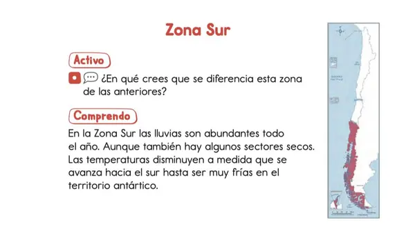 Clase 7 Lección 2 Unidad 1 ¿Cómo son los paisajes de Chile? "Zona Sur" 2° Básico