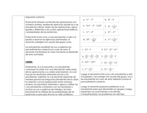 Planificación Clase a Clase: Diciembre | Matemática 8° Básico