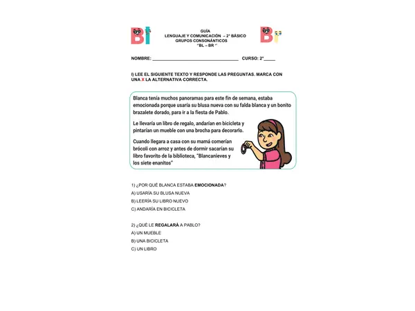 Grupos consonánticos BL/ BR