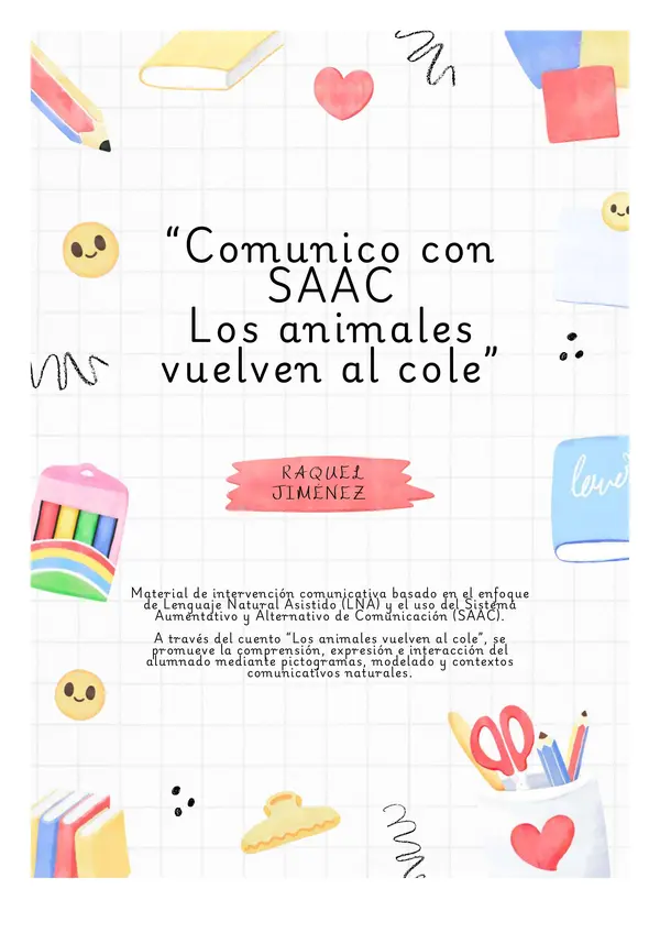 Colección: BoxCAA . Comunico con SAAC: " los animales vuelven al cole"