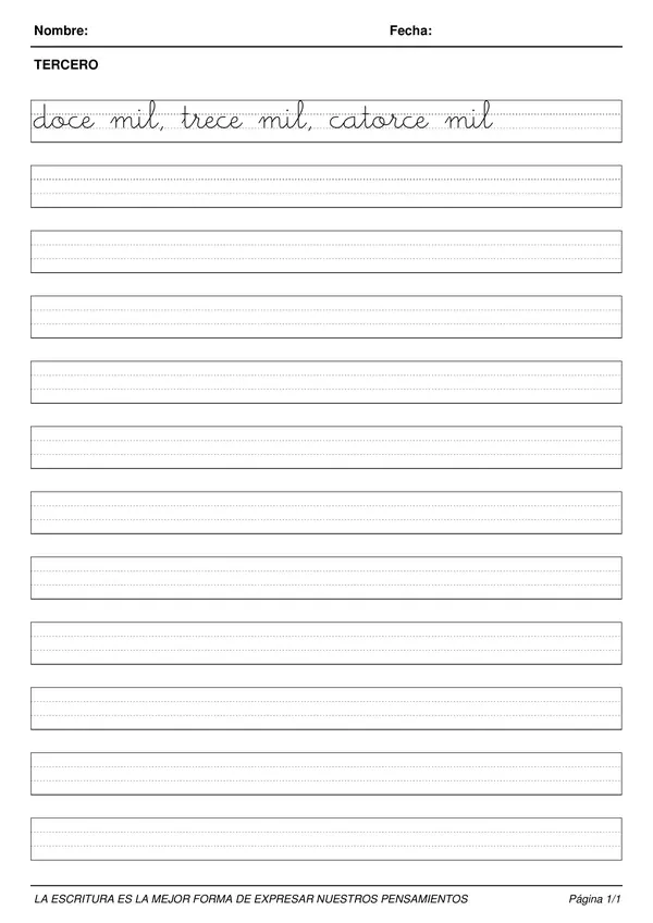 Planas Para Mejorar Caligrafia