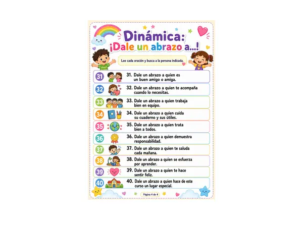 Dinámica dale un abrazo