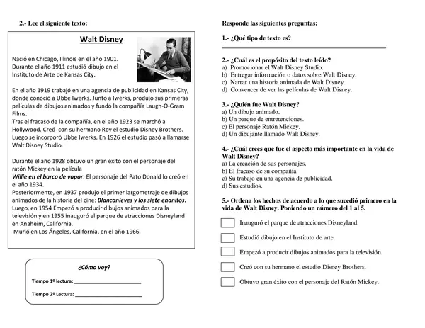 Fichas comprensión lectora 3° básico n° 2