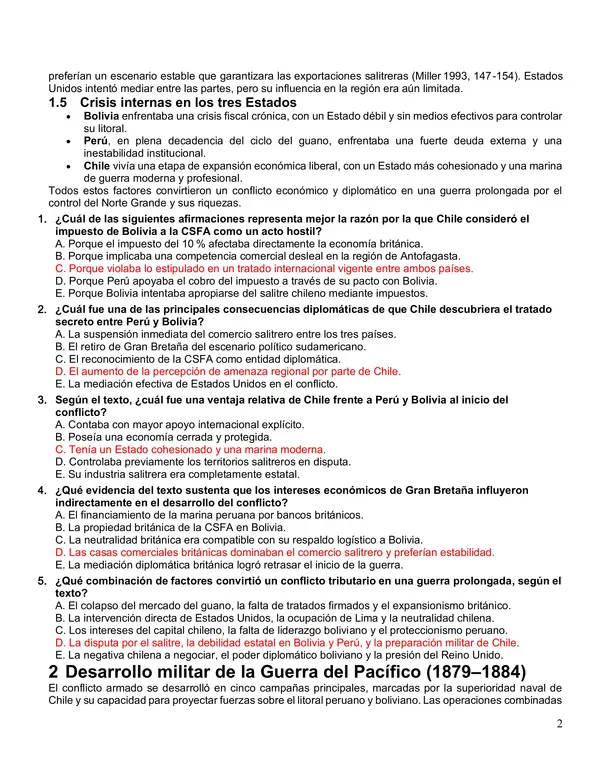 Guía de la guerra del Pacifico