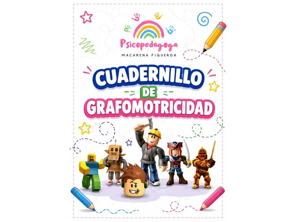 Cuadernillo grafomotor de Roblox. 