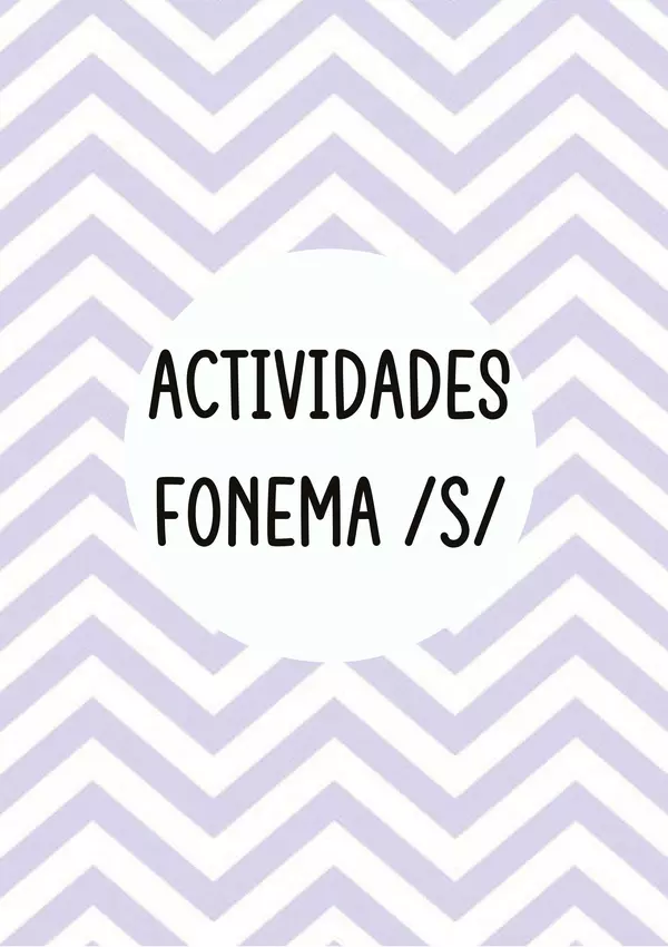 Actividades fonema S (librito)