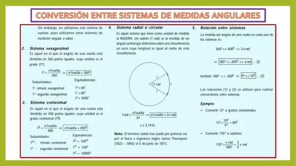 Conversión entre sistemas - Tema N° 01 - Trigonometría - 5to de Secundaria - I Bimestre