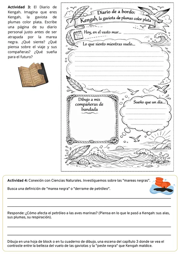 Guía de Lectura: "Historia de una gaviota y del gato que le enseñó a volar"