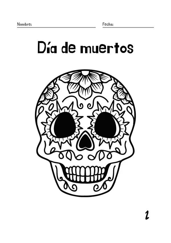 Libro para colorear Día de los Muertos