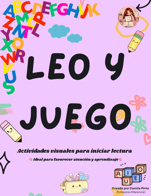 Leo y juego | Actividades visuales para iniciar lectura