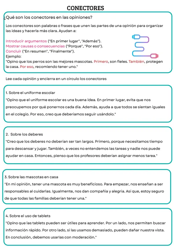 Escribir Opinión y argumentar, Lenguaje y Comunicación
