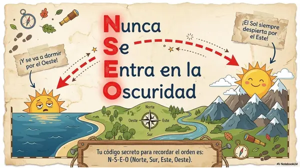 Los puntos cardinales y cuadricula 3° y 4° básico