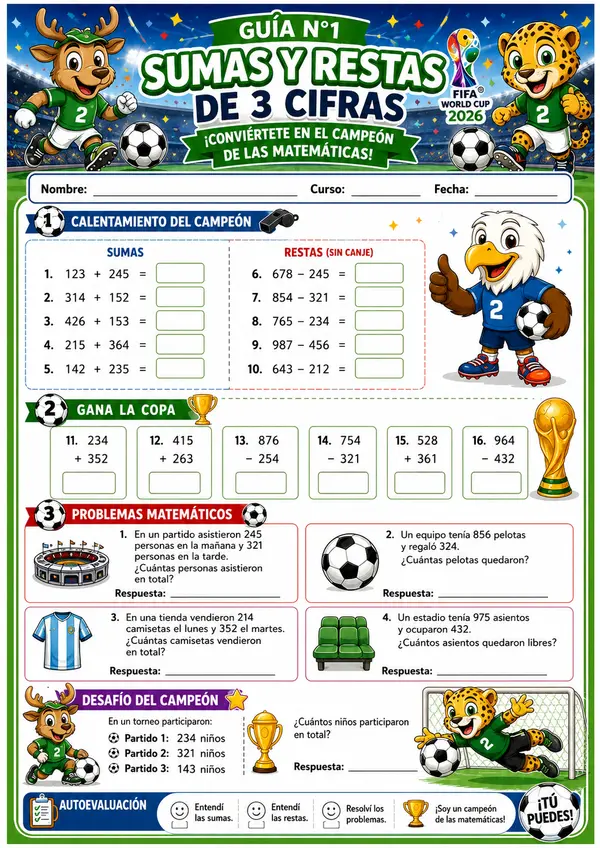 GUÍA N.°1: SUMAS DEL MUNDIAL 2026