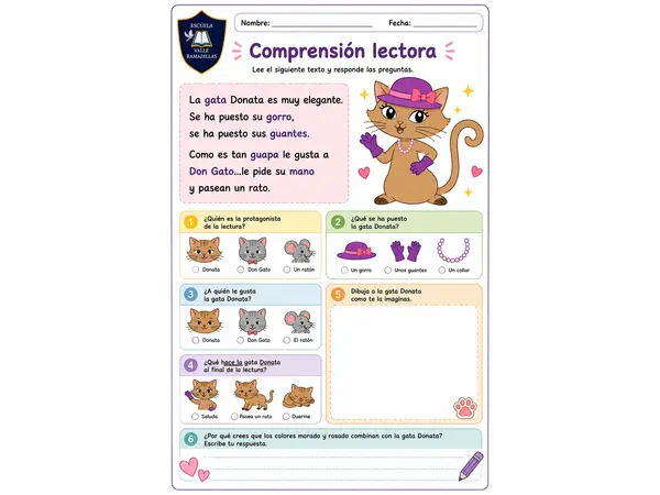 Comprensión lectora: La gata Donata