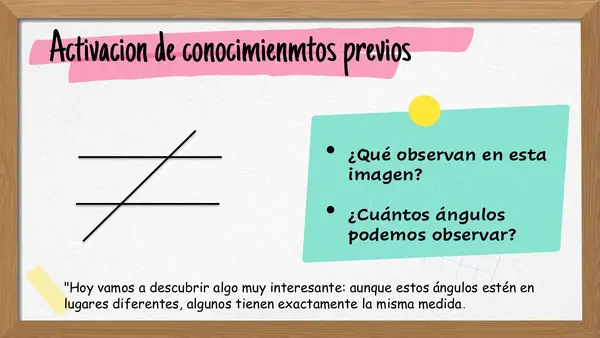 Relación de ángulos entre paralelas 