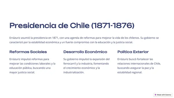 Presidentes de Chile - Federico Errázuriz Zañartu