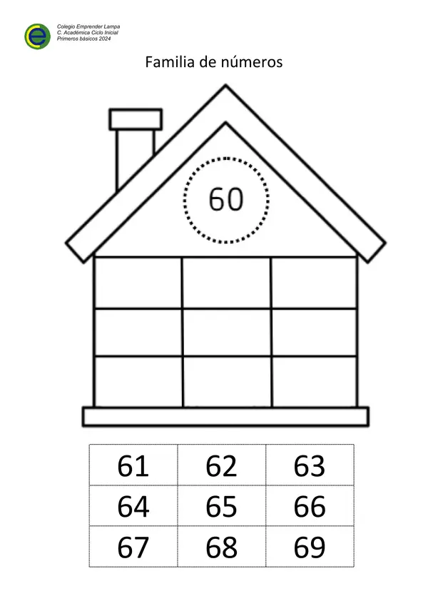 Familia de números 60 al 69