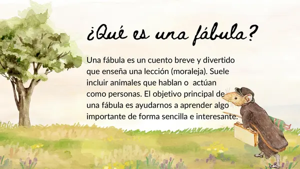 📖 La fábula – PowerPoint explicativo