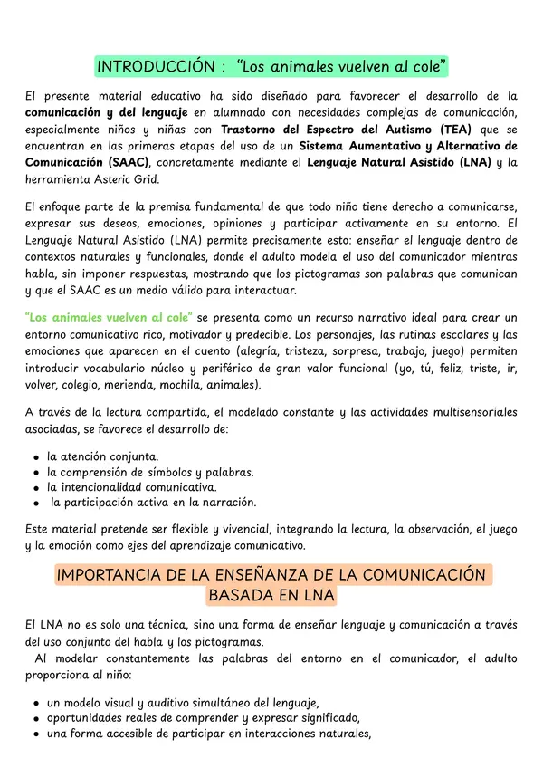 Colección: BoxCAA . Comunico con SAAC: " los animales vuelven al cole"